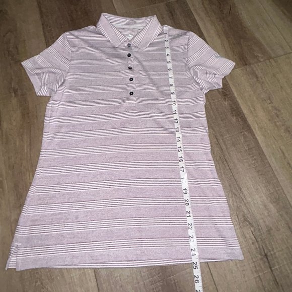 NEW ~ PUMA GOLF White & Purple Striped Dry Cell Polo Shirt Size Small - Picture 10 of 12